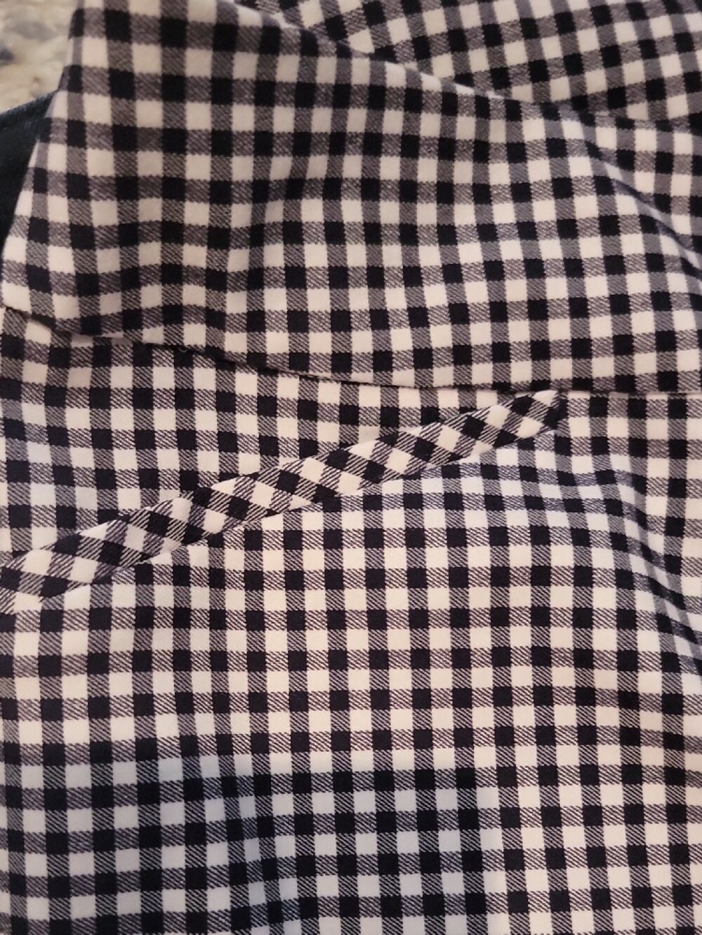 Chicos Dark Denim Pants -checked Black/navy Women's Classic Stretch Trousers. 2 - Picture 5 of 8